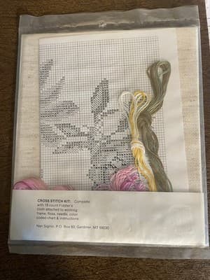 Mountain Aura Needle Art Bitterroot Cross Stitch Kit Complete Montana - Thumbnail 2