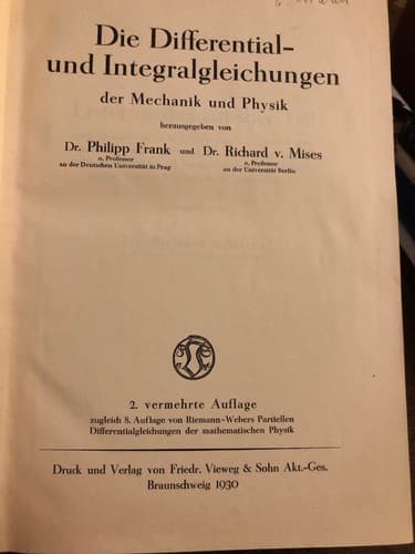 Die Differential- und Integralgleichungen der Mechanik Physik vermehrte Auflage - Thumbnail 2