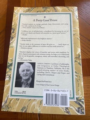 A Pretty Good Person Lewis B. Smedes 1991 First Edition HarperSanFrancisco - Thumbnail 2