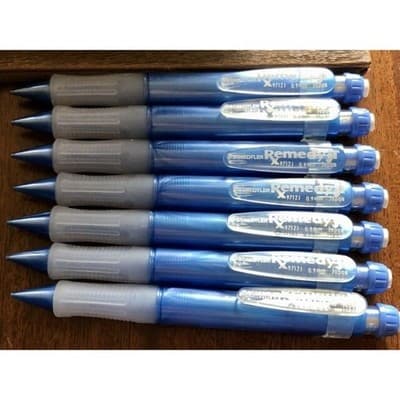 SEVEN Blue Japan .9mm staedtler remedy jr. mechanical pencils Arthritis Eraser - Image 1