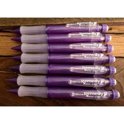 SEVEN purple Japan .9mm staedtler remedy jr. mechanical pencils Arthritis Eraser - Image 1