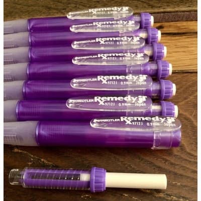 SEVEN purple Japan .9mm staedtler remedy jr. mechanical pencils Arthritis Eraser - Thumbnail 6