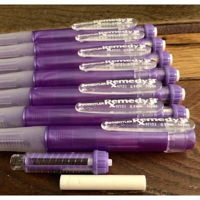 SEVEN purple Japan .9mm staedtler remedy jr. mechanical pencils Arthritis Eraser - Thumbnail 7
