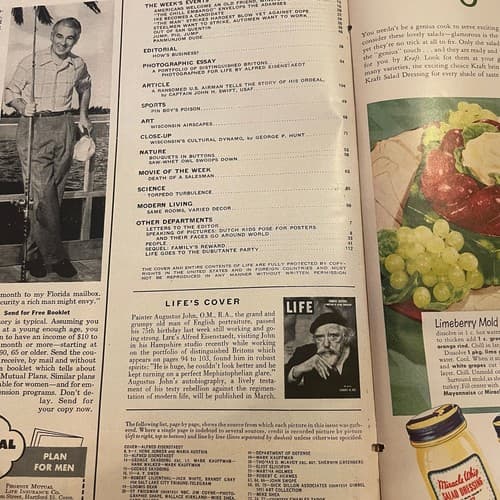 LIFE MAGAZINE 28 JANUARY 1952 Augustus John, Winston Churchill, Great Britons, A - Thumbnail 3