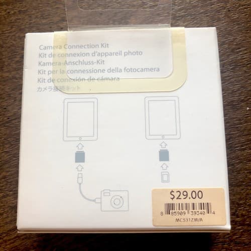 Apple iPad camera connection kit MC531ZM/A (A1362 & A1358) new sealed box - Thumbnail 2