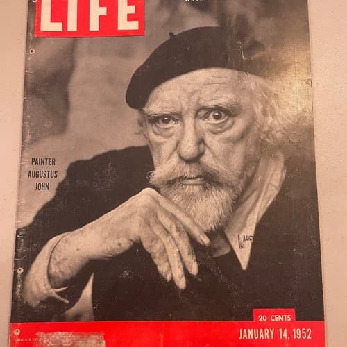LIFE MAGAZINE 28 JANUARY 1952 Augustus John, Winston Churchill, Great Britons, A - Image 1