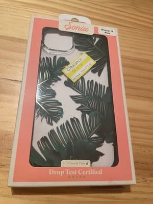 Sonix Phone Case iPhone 14 Plus Bahama Palm Leaves Clear Drop Test Certified - Image 1