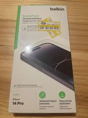 Belkin ScreenForce TemperedGlass Screen Protector iPhone 14 Pro Full Coverage - Image 1