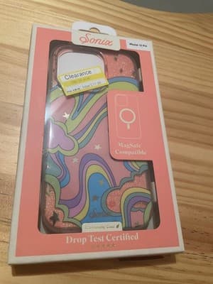 Sonix iPhone 14 Pro Case MagSafe Compatible Pink Rainbow Cloud Glitter Illusion - Image 1