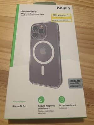 Belkin SheerForce Case iPhone 14 Pro MagSafe Compatible Clear Protective Slim - Image 1