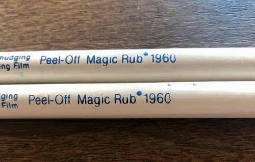 TWO Vtg Faber-Castell Peel-Off MagicRub Vinyl Eraser Drafting Film 1960 74201 - Thumbnail 4