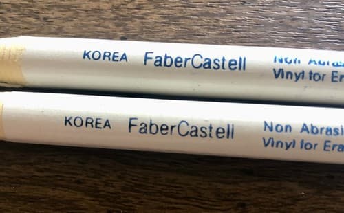 TWO Vtg Faber-Castell Peel-Off MagicRub Vinyl Eraser Drafting Film 1960 74201 - Thumbnail 2