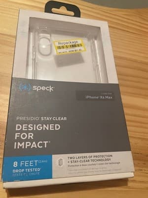Speck Presidio Stay Clear Case iPhone Xs Max Clear Two Layer Impact Drop Tested - Image 1