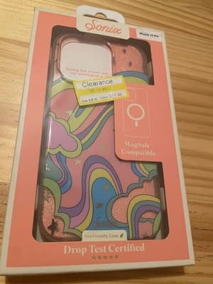 Sonix Phone Case iPhone 14 Pro MagSafe Compatible Pink Rainbow Glitter Eco - Image 1