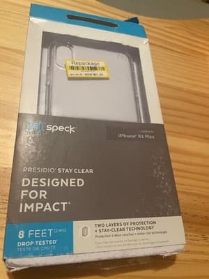 Speck Presidio Stay Clear Case for iPhone Xs Max Clear Two-Layer Protection - Image 1