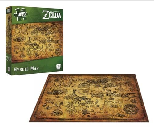 The Legend of Zelda “Hyrule Map” Jigsaw Puzzle, 1000-Pieces - Image 1