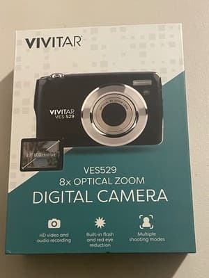 Vivitar VES529 Digital Camera 8x Optical Zoom 2.7 LCD HD Black USB - Image 1