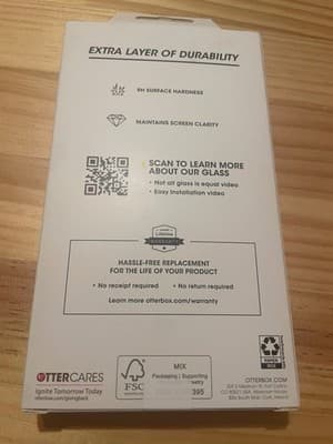OtterBox Glass Screen Protector iPhone 15 Pro Max Tempered 9H Drop Defense Clear - Thumbnail 2