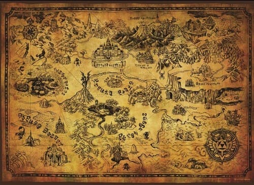 The Legend of Zelda “Hyrule Map” Jigsaw Puzzle, 1000-Pieces - Thumbnail 3