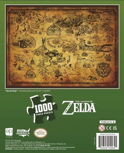The Legend of Zelda “Hyrule Map” Jigsaw Puzzle, 1000-Pieces - Thumbnail 4