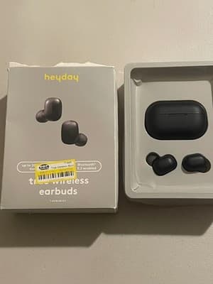 Heyday True Wireless Earbuds Bluetooth 5.2 Black Case USB-C Compact - Thumbnail 2