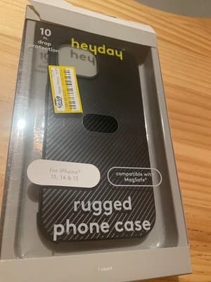 heyday Rugged Phone Case for iPhone 15 14 13 MagSafe Compatible Black 10ft Drop - Image 1