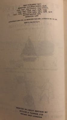 Arthur Ransome We Didnt Mean Go to Sea Hardcover Jonathan Cape ISBN 0224021230 - Thumbnail 12