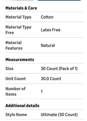 AmazonBasics Bladder Control Pads Womens 30 Count Long Length Unscented Cotton - Thumbnail 6
