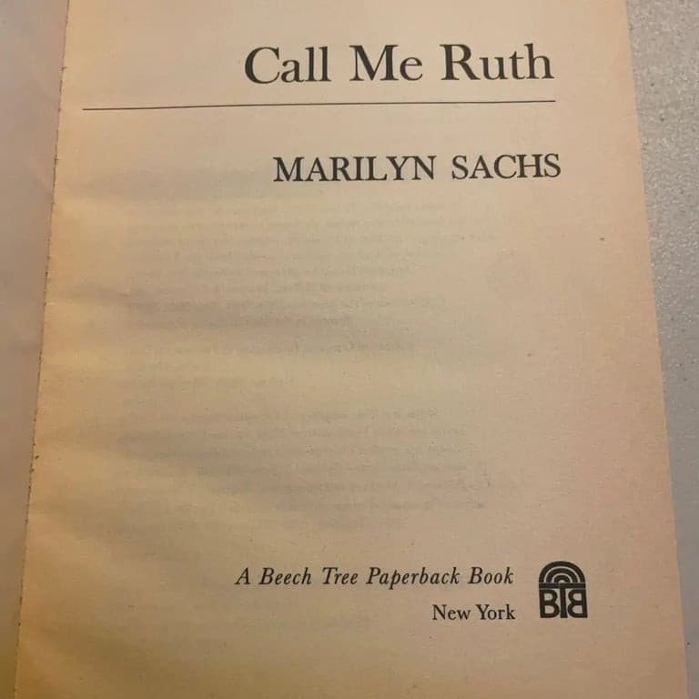 Call Me Ruth: Marilyn Sachs: 9780688137373: Amazon.com: Books - Thumbnail 3