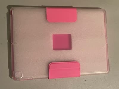 Universal Pink Tablet Case Tri-Fold Folio Stand Magnetic Closure TPU PU Slim - Thumbnail 2