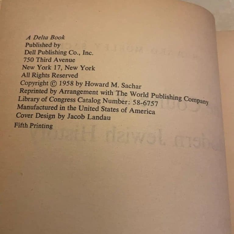 The Course Of Modern Jewish History by Howard Morley Sachar (1958) | eBay - Thumbnail 3