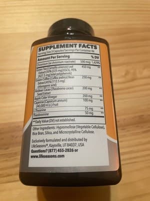 LifeSeasons Metabolism Weight Management Dietary Supplement 140 Veg Capsules - Thumbnail 2