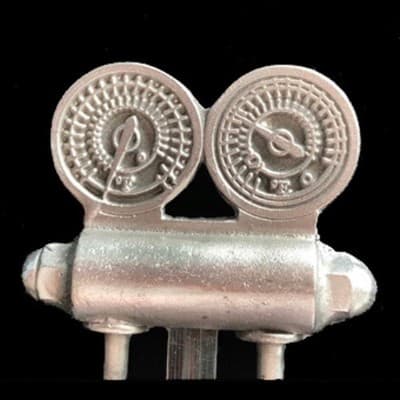UA pipefitter HAABs Bar Stirrer Swizzle Stick pewter Gauge dials Vintage barware - Image 1