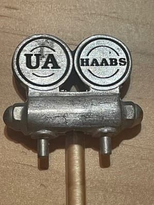 UA pipefitter HAABs Bar Stirrer Swizzle Stick pewter Gauge dials Vintage barware - Thumbnail 3