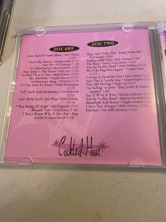 COCKTAIL HOUR: CHEEK TO CHEEK LOVE SONGS 2-DISC MUSIC CD SET, 28 TRACKS 72372419 - Thumbnail 6