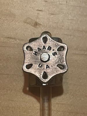 HAABs Faucet Stem Valve pewter stirrer swizzle stick UA pipefitters union Knob - Thumbnail 2