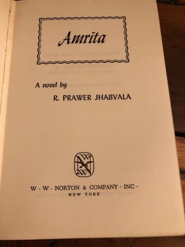AMRITA R Prawer Jhabvala 1st American Edition Hardcover 1956 - Thumbnail 3