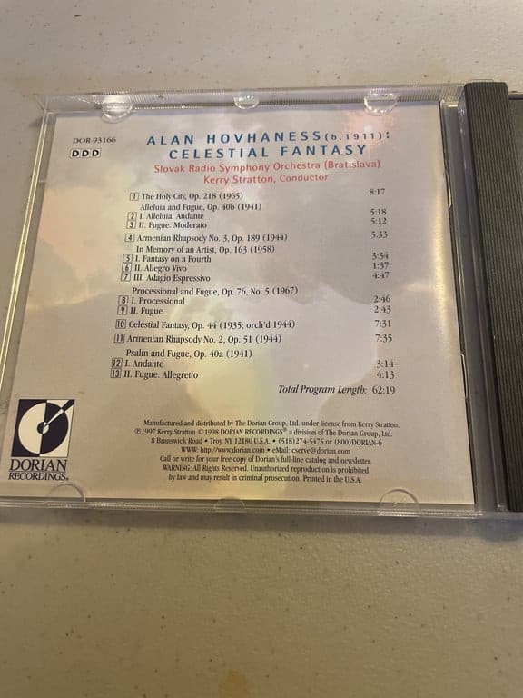 Hovhaness: Celestial Fantasy CD - Thumbnail 4