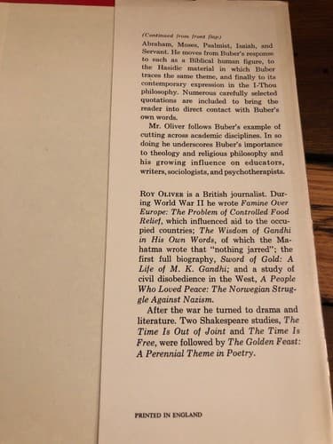 1st Edition Wanderer & the Way:Hebrew Tradition in the Writings of Martin Buber - Thumbnail 5