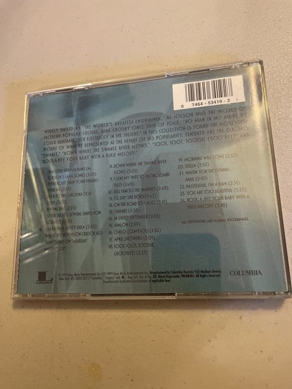 AL JOLSON You Ain't Heard Nothin' Yet Jolie's Finest Columbia Recordings CD - Thumbnail 2