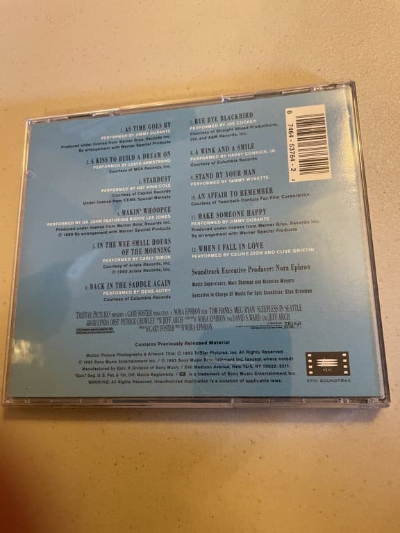 Sleepless In Seattle: Original Motion Picture Soundtrack - AUDIO CD - Thumbnail 2