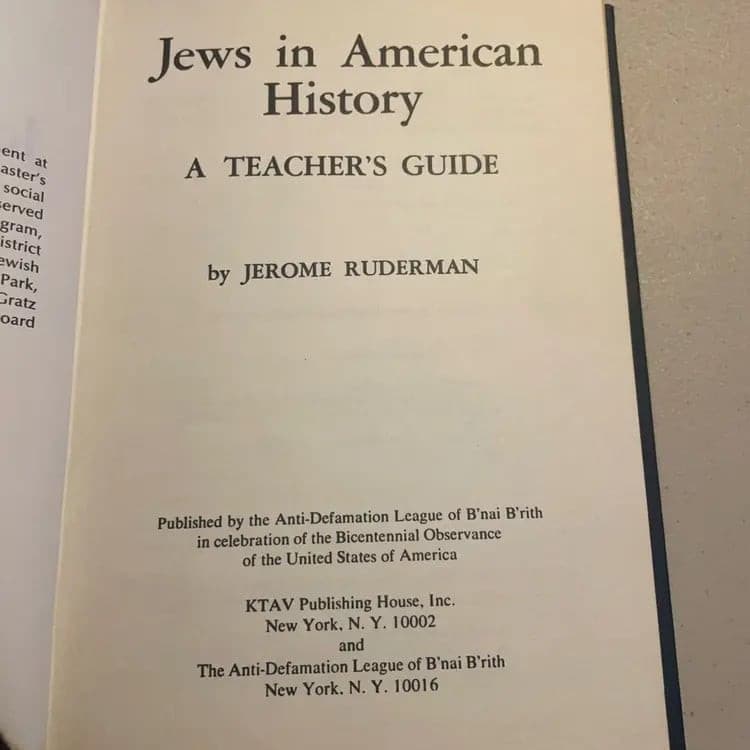 Jews in American history;: A teachers' guide: Ruderman, Jerome: 9780884640073: h - Thumbnail 4