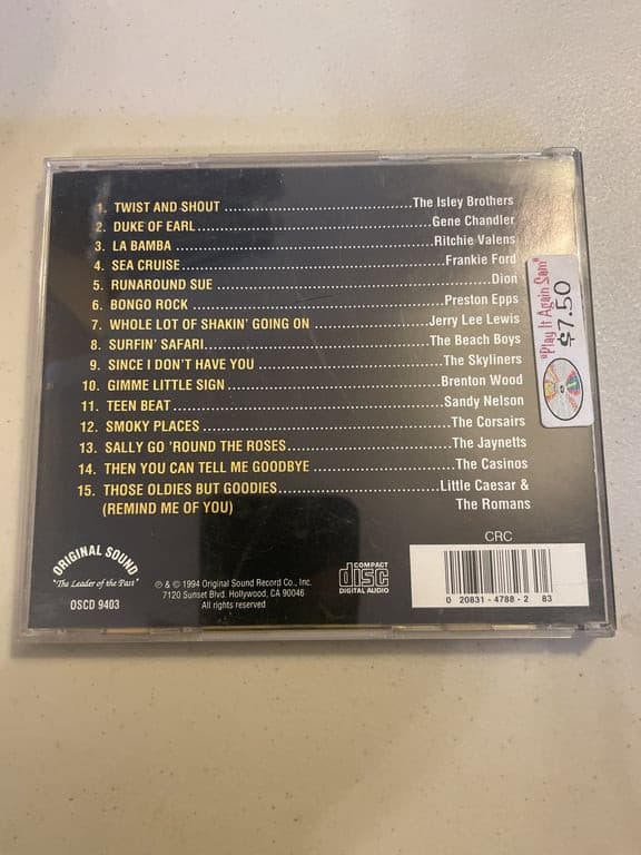 BEST OF OLDIES BUT GOODIES Vol 1 - Beach Boys/Jerry Lee Lewis/Dion CD - Thumbnail 2