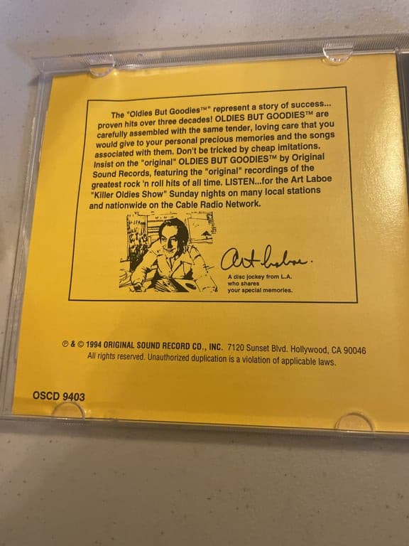 BEST OF OLDIES BUT GOODIES Vol 1 - Beach Boys/Jerry Lee Lewis/Dion CD - Thumbnail 4
