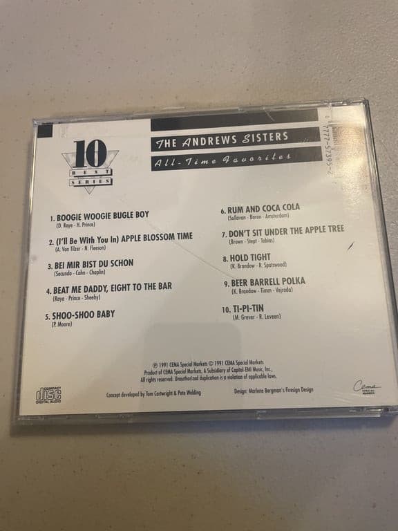 Andrews Sisters CD All Time Favorites CD | - Thumbnail 2