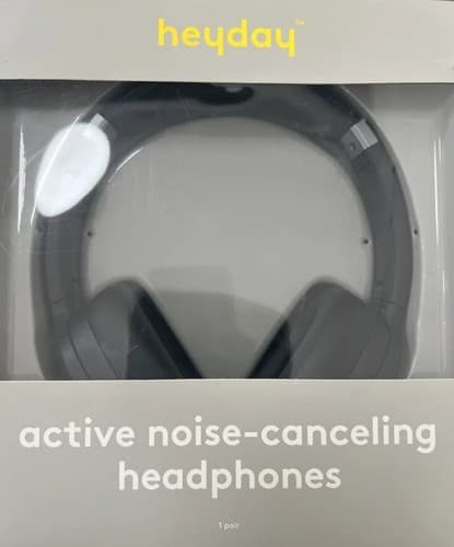 Active Noise Canceling Bluetooth Wireless Over Ear Headphones - heyday Black - Thumbnail 4