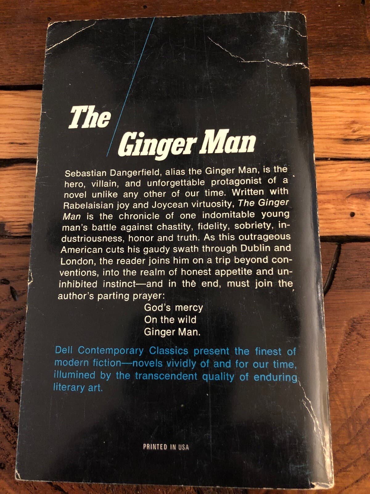 The Ginger Man J P Donleavy 1970 (was A Banned Book) Dell - Thumbnail 2