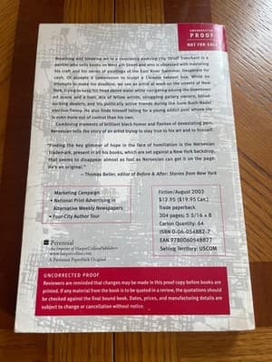 Chinese Takeout Arthur Nersesian Uncorrected Proof Trade Paperback 2003 Fiction - Thumbnail 3
