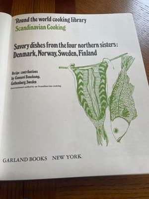 Scandinavian Cooking Cookbook 1973 Garland Books Vintage Illustrated Recipes HC - Thumbnail 7