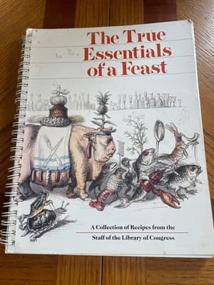 The True Essentials of a Feast Cookbook Library of Congress 1987 Spiral-Bound - Image 1